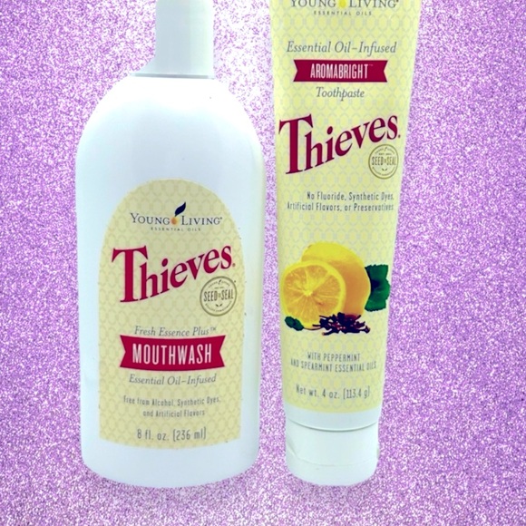 Young Living Essential Oils Signature Thieves Toothpaste & Mouthwash Bundle NWT - Picture 4 of 7